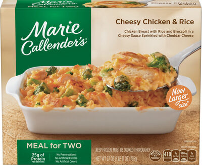 Marie Callender's Cheesy Chicken and Rice Meal to Share, Frozen Meal, 27 oz.