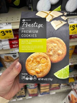 White Chocolate Key Lime Sweet Buttery Rich White Chocolate Morsels Perfectly Paired With A Tart Zesty Key Lime Flavor Premium Cookies, White Chocolate Key Lime