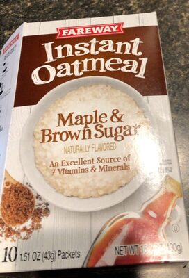 Maple & Brown Sugar Instant Oatmeal, Maple & Brown Sugar