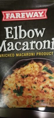 Enriched Macaroni Product, Elbow Macaroni