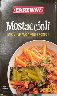 Enriched Macaroni Product, Mostaccioli