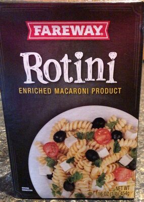Enriched Macaroni Product, Rotini