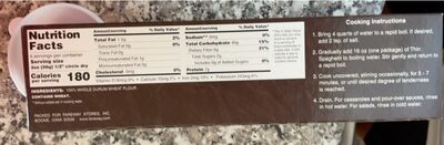 Whole Wheat Macaroni Product, Thin Spaghetti