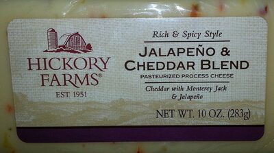Jalapeo Cheddar Blend Pasteurized Process Cheese, Jalapeo