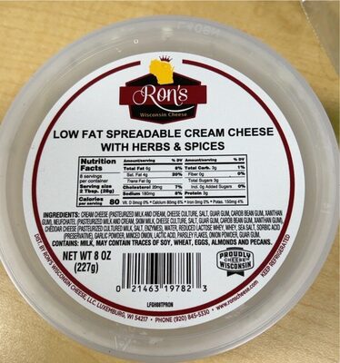Low Fat Spreadable Cream Cheese With Herbs & Spices