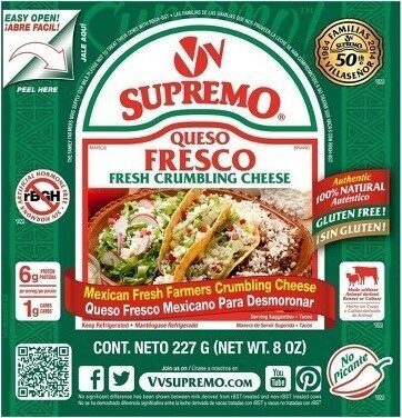 Queso Fresco Fresh Crumbling Cheese, Queso Fresco