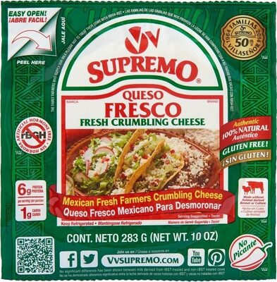 Queso Fresco Authentic Mexican Style Fresh Farmers For Crumbling Cheese