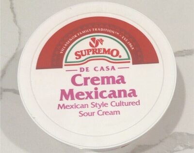 Crema Mexicana Mexican Style Cultured Sour Cream, Crema Mexicana