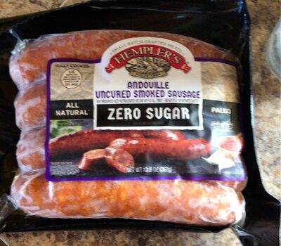 Andouille Uncured Smoked Sausage, Andouille Uncured Smoked