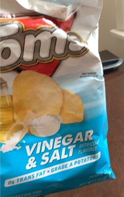 Tom's Potato Chips, Vinegar and Salt, 5 Oz