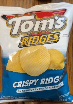 Tom's Potato Chips, Crispy Ridges, 5 Oz Bag
