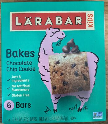 Larabar Kids Chocolate Chip Cookie Bakes 6 Count