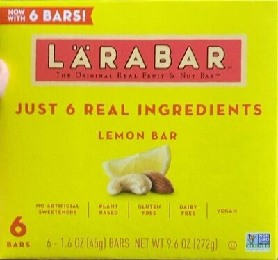 Larabar Lemon Fruit & Nut Bars 6 Count