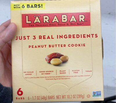 Larabar Peanut Butter Cookie Fruit & Nut Bars 6 Count
