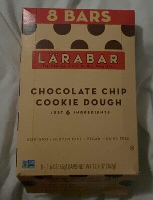 Larabar Chocolate Chip Cookie Dough Vegan Gluten-Free Snack Bars 8 Count
