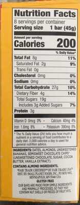 Banana Chocolate Chip Bars, Banana Chocolate Chip