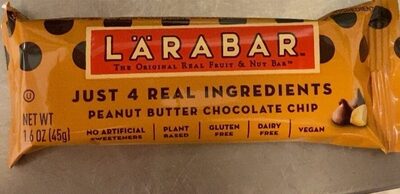 Larabar Peanut Butter Chocolate Chip Vegan Gluten-Free Snack Bars 8 Count