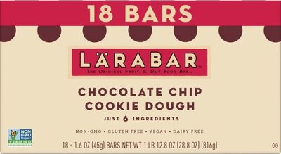 Larabar Chocolate Chip Cookie Dough Fruit & Nut Bars 18 Count