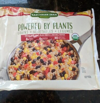 Cascadian Farm Organic Powered by Plants Brown Rice, Corn, Black Beans and Red Bell Pepper Blend
