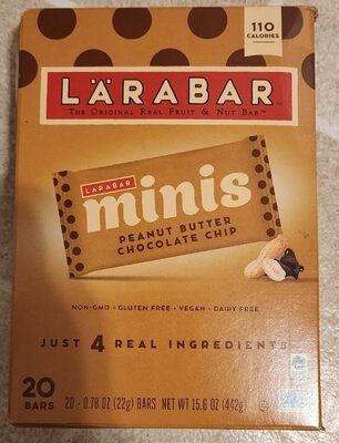Larabar Peanut Butter Chocolate Chip Mini Fruit & Nut Bars 20 Count