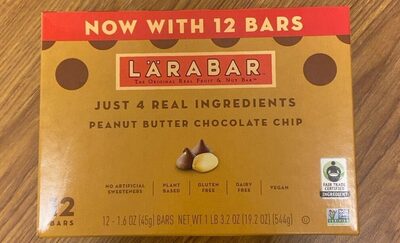 Larabar Peanut Butter Chocolate Chip Fruit & Nut Bars 12 Count