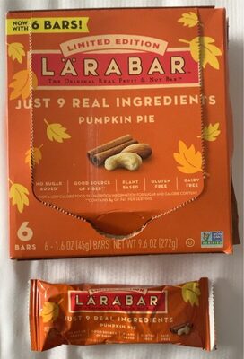Larabar Pumpkin Pie Fruit & Nut Bars 6 Count