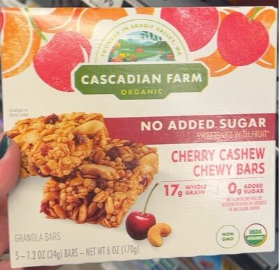 Cherry Cashew Chewy Granola Bars, Cherry Cashew