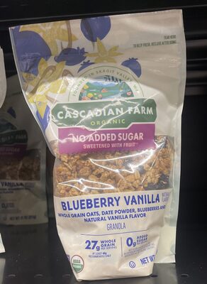 Cascadian Farm Organic No Added Sugar Blueberry Vanilla Granola