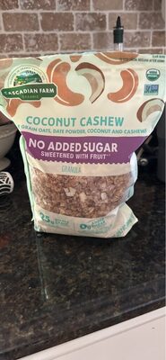 Cascadian Farm Organic No Added Sugar Coconut Cashew Granola 