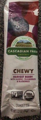 Cascadian Farm Organic Harvest Berry Chewy Granola Bar