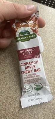 Cascadian Farm Organic No Added Sugar Cinnamon Apple Chewy Bar
