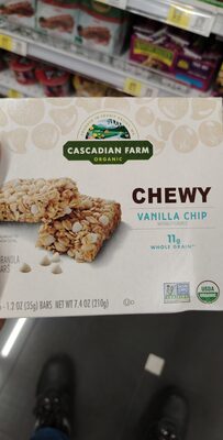 Cascadian Farm Organic Vanilla Chip Chewy Granola Bars 6 Count