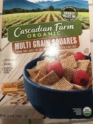 Cascadian Farm Organic Multi Grain Squares Breakfast Cereal