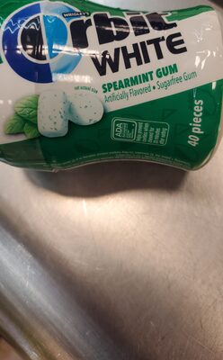 Spearmint White Sugarfree Gum, Spearmint