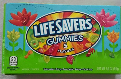 5 Flavors Gummies Candy, Watermelon, Cherry, Green Apple, Orange, Strawberry