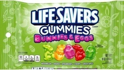 Bunnies & Eggs Gummies Candy, Watermelon, Orange, Strawberry, Cherry, Green Apple