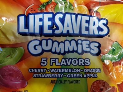 5 Flavors Gummies Candy, Cherry, Watermelon, Orange, Strawberry, Green Apple