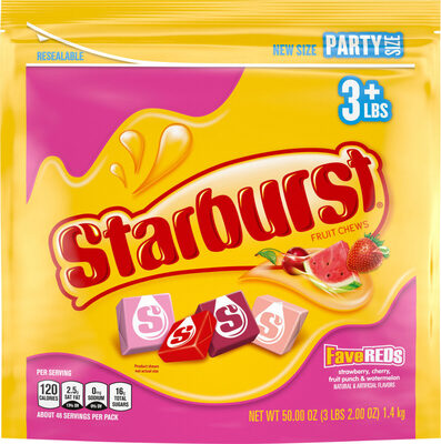 Favereds Strawberry, Cherry, Fruit Punch & Watermelon Fruit Chews, Favereds