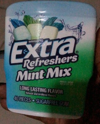 Mint Mix Icy Spearmint, Peppermint Freeze, Sweet Mint Refreshers Sugarfree Gum, Mint Mix
