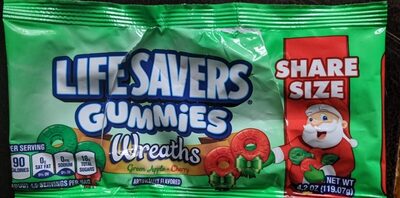Wreaths Green Apple, Cherry Flavored Gummies, Wreaths