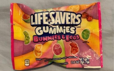 Bunnies & Eggs Gummies Candy, Watermelon, Orange, Strawberry, Cherry, Green Apple