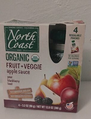 Pear, Blackberry, Beet Fruit + Veggie Apple Sauce, Pear, Blackberry, Beet