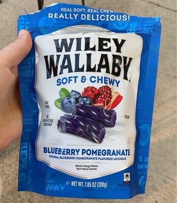 Blueberry Pomegranate Flavored Soft & Chewy Licorice Candy, Blueberry Pomegranate