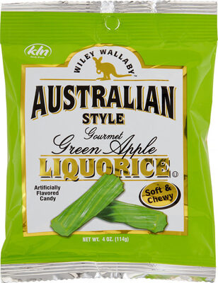 Green Apple Flavored Soft & Chewy Licorice, Green Apple