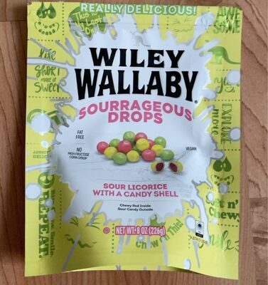 Sour Licorice With A Candy Shell Flavored Sourrageous Drops, Sour Licorice With A Candy Shell