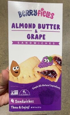 Almond Butter & Grape Sandwiches, Almond Butter & Grape