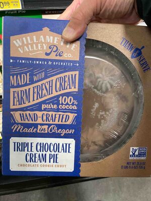 Triple Chocolate Cream Chocolate Cookie Crust Pie, Triple Chocolate Cream