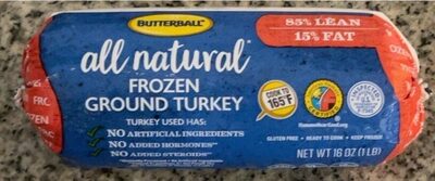 85% Lean 15% Fat Frozen Ground Turkey