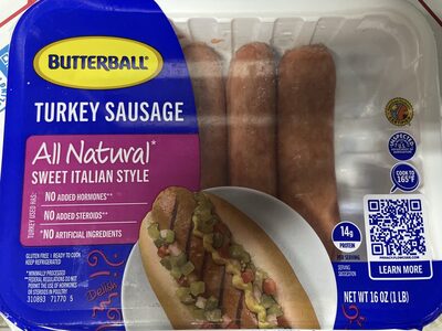 Lean Sweet Italian Style Turkey Sausage