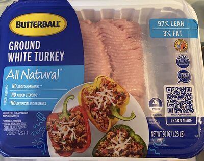 Extra Lean 97% Lean 3% Fat Ground White Turkey
